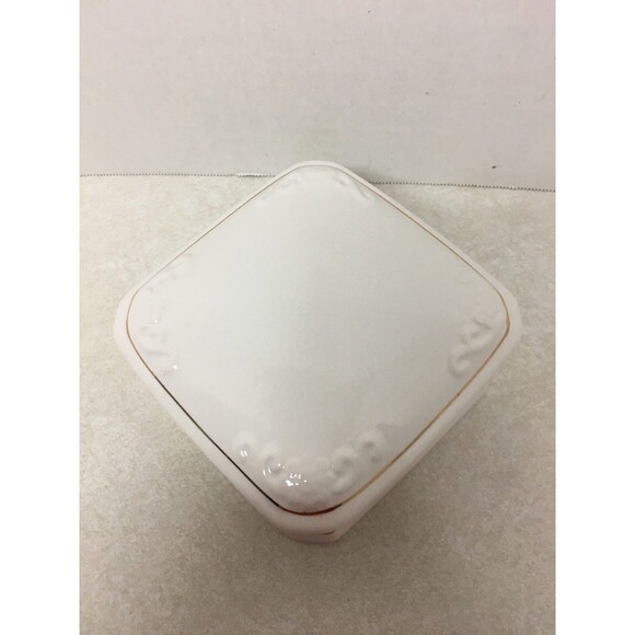 Paul Sebastian PS 1996 Limited Edition Ivory And Gold Trimmed  Trinket Box - Picture 4 of 6